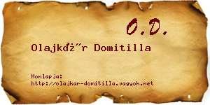 Olajkár Domitilla névjegykártya